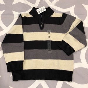 Striped Quarter-Zip Sweater NWT